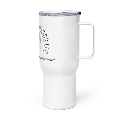 Travel mug with a handle