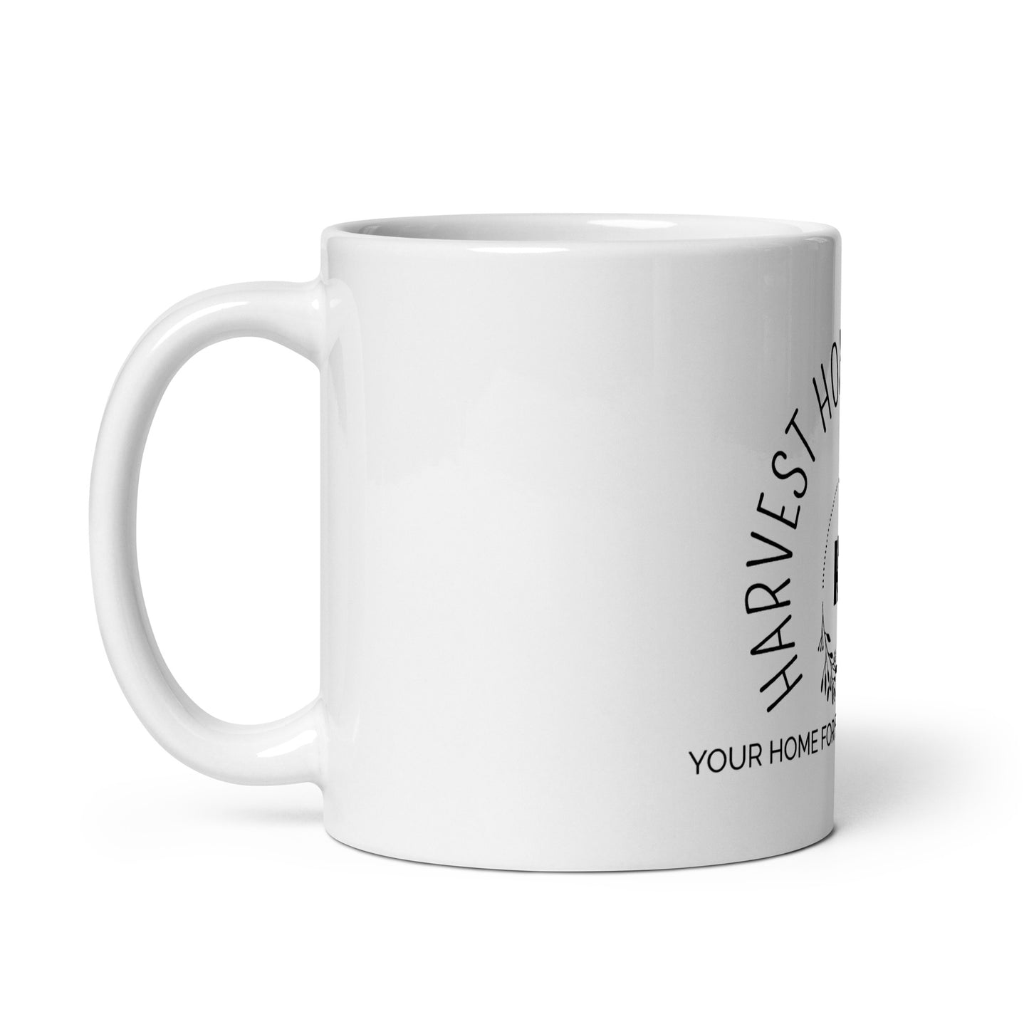 White glossy mug