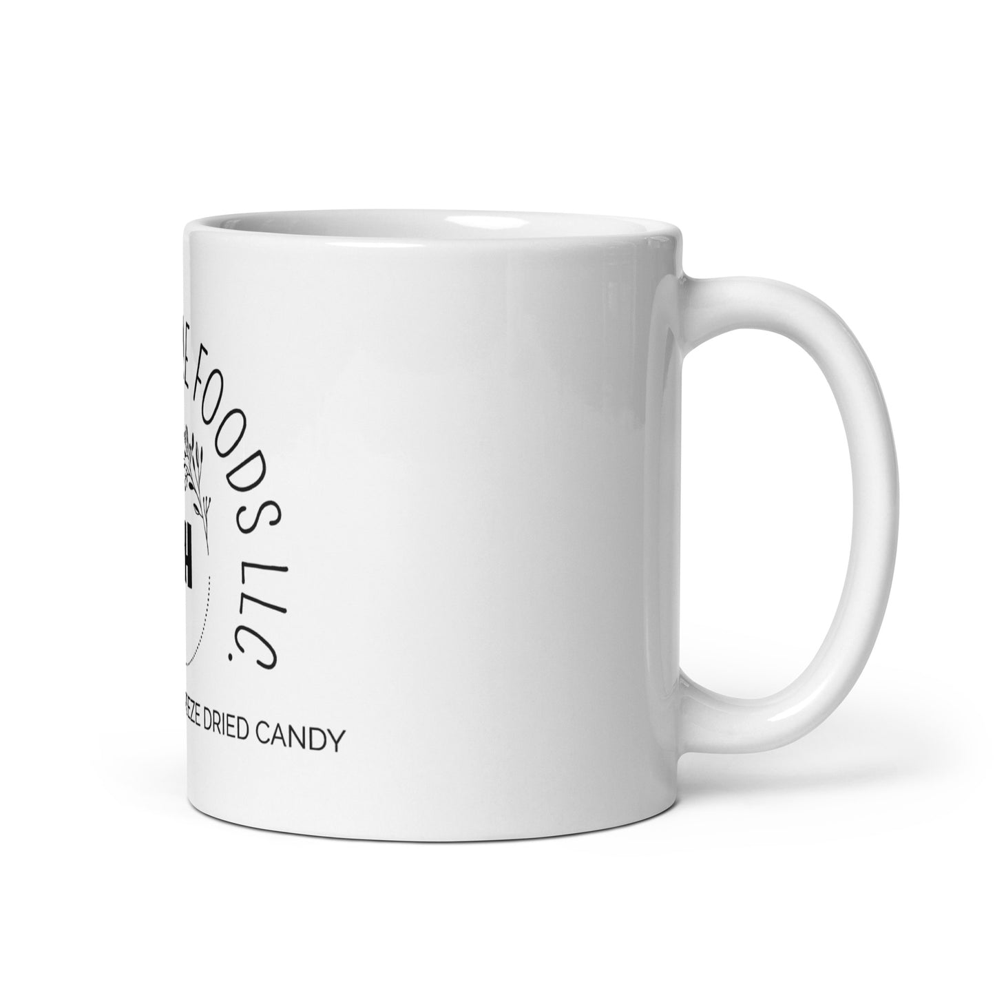 White glossy mug