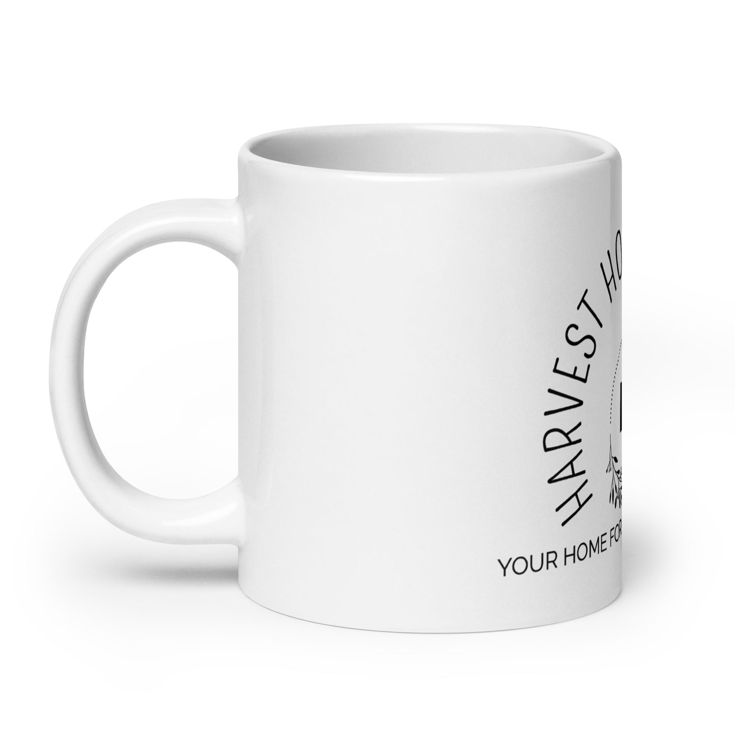 White glossy mug