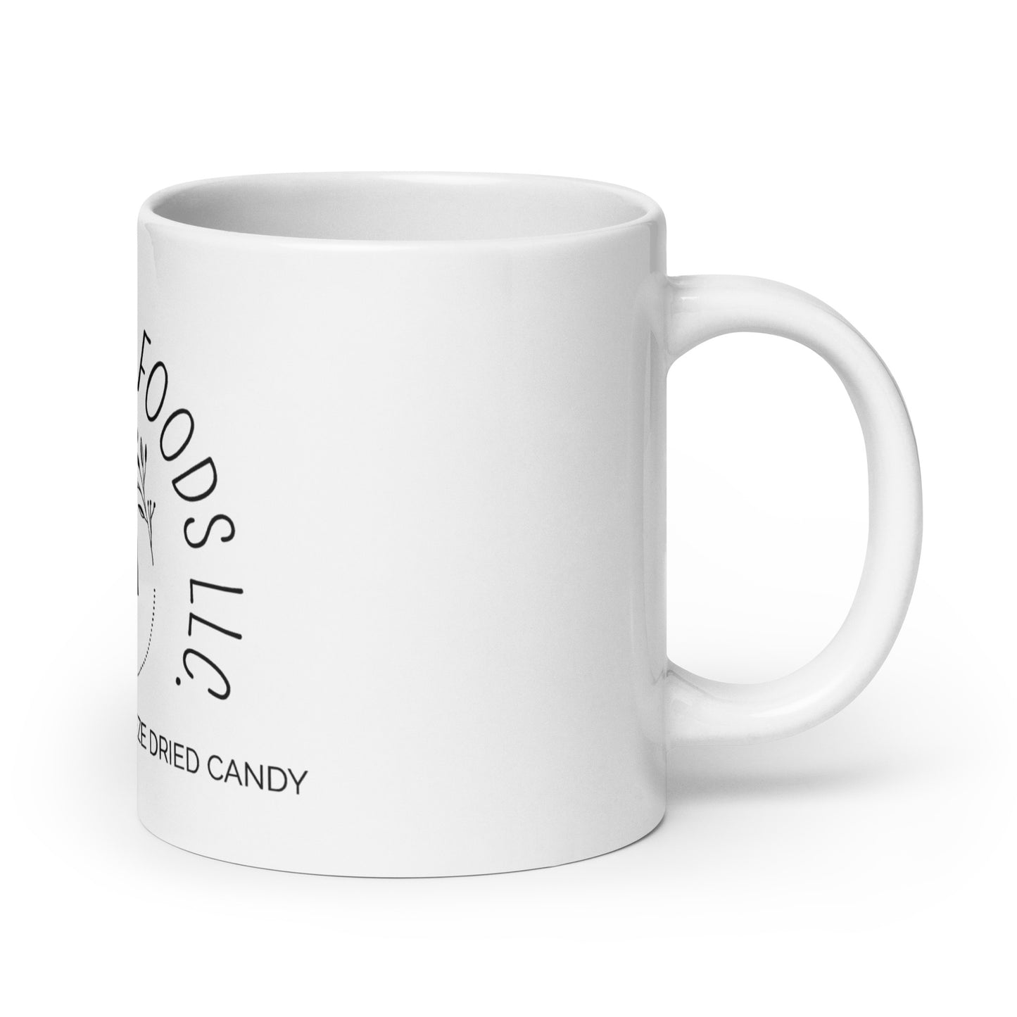 White glossy mug